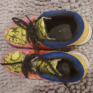 A Multi Colored (Wedged) Tennis Shoe